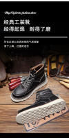 Botas de hombre de alta gama, estilo herramienta, de cuero vacuno de primera capa. - details 1