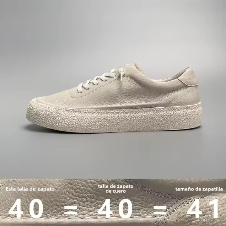 Zapatos casuales de piel de vaca de primera capa, deportivos, cómodos y transpirables, hechos a mano. - 1