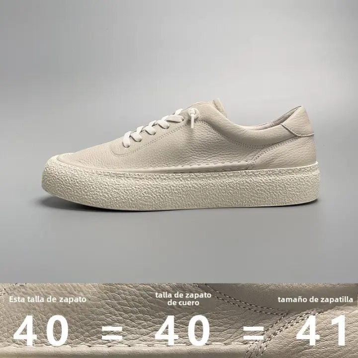 Zapatos casuales de piel de vaca de primera capa, deportivos, cómodos y transpirables, hechos a mano. - 1