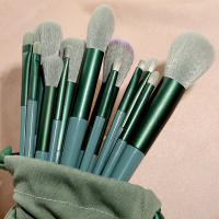 Juego de Brochas de Maquillaje Profesional para Mujer 13 Brochas Cosméticas para Corrector, Base, Rubor, Resalto, Polvo Suelto y Más - details 13