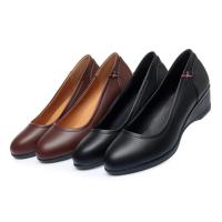 Zapatos de Trabajo para Mujer de Suela Suave de Cuero Puntura Redonda Comoditaria Antideslizante Resistente al Desgaste - details 2