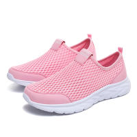 Flyknit-zapatillas de correr para mujer, zapatos deportivos transpirables, ligeros, suaves, color rosa - details 7