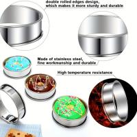 Anillos de tarta para Muffin de acero inoxidable, para hacer alimentos, pastel de frutas, galletas, anillo de tarta doble enrollado, accesorio de cocina de 8/9/10cm, 1 Uds. - details 25