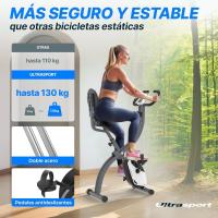 Bicicleta Estática Plegable hasta 130 KG Extra Silenciosa con Sillín de Comodidad Ajustable - details 2