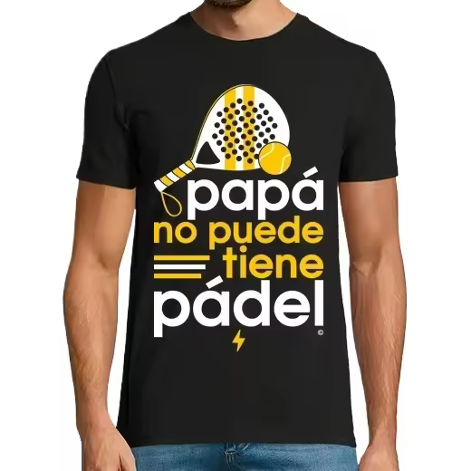 Papá no puede tiene pádel,Camiseta de Pádel Divertido, ropa para exteriores - 1
