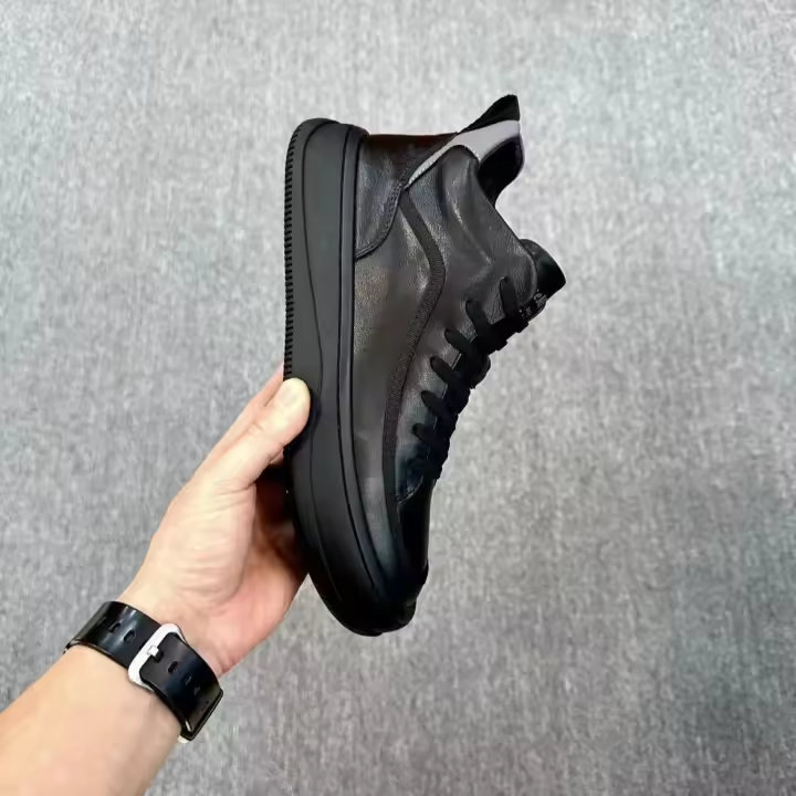 Terciopelo de cuero tendencia cálida versátil marca de moda botas de algodón Zhongbang casuales de caña alta - 1