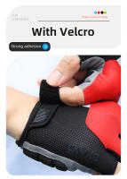 Guantes cortos antideslizantes para bicicleta, manoplas de Gel sin dedos con tira reflectante, deportes de verano, ciclismo - details 9