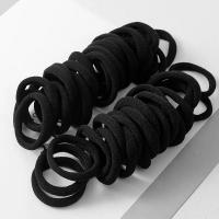Gomas de Cabelo Elásticas Simples 100pcs Negras Accesorios para Peinados de Cola - details 1