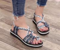 Sandalias de Playa para Mujer Verano Cinturón de Cuerda de Colores Mixtos Comodidad Casual - details 5
