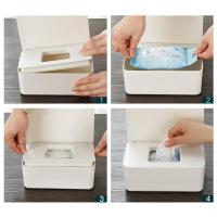 Organizador de Papel Higiénico Desechable de Plástico Caja de Almacenamiento Rectangular Aparecible con Tapa Ideal para Hogar, Coche, Oficina - details 5