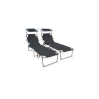Pack de 2 Sillas Plegables Resalto Ajustable y Parasol Ideal para Piscina, Jardín, Playa - details 11
