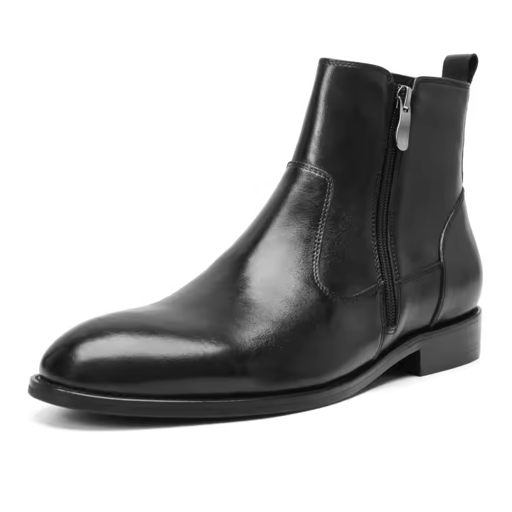 Botas Chelsea para hombre, botas de cuero elásticas clásicas Chukka para hombre - 1