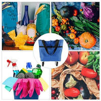 Bolsas de compras plegables, carrito de compras impermeable, aislado, bolsa de compras de utilidad, bolsa de camión de mano Personal rodante - details 5