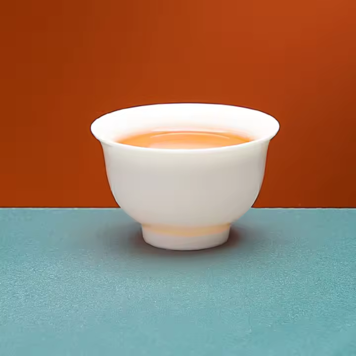 Yangzhi-Juego de cerámica de Jade Kung Fu para beber té, taza de feria de degustación de un solo olor, cuenco con cubierta de porcelana blanca - 1