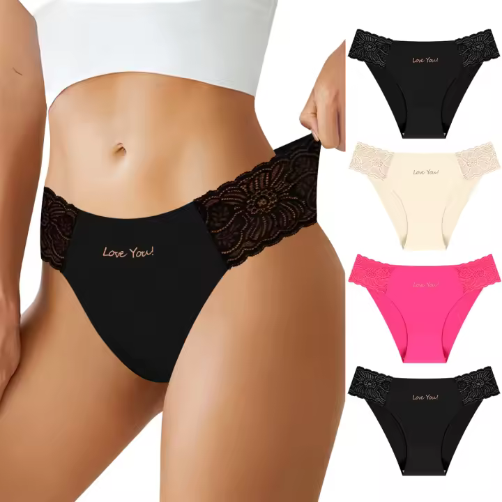 6 uds nuevas bragas europeas sexis para mujer, bragas cómodas y transpirables con patrón, paquete múltiple en un solo estilo - 1