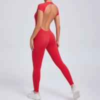 Monos Deportivos Fiess para Mujer 2024 Conjunto de Yoga Activo en Gris, Negro, Rojo, Marrón, Naval - details 17