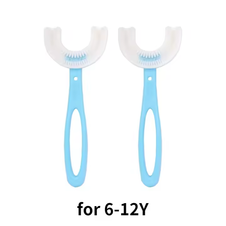 Cepillo de Dientes para Bebé en Forma de U de 360 Grados Cepillo de Silicona Suave para Limpieza Bucal de Mordedores - 1