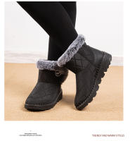 Botas de nieve para mujer, zapatos de algodón grueso de terciopelo, botas cortas versátiles de moda, novedad de otoño e invierno 2024 - details 18