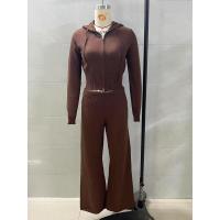 Conjunto de dos piezas de moda para mujer, Top con capucha, pantalones informales, ajustados, primavera - details 40