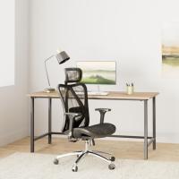 Silla de Oficina ergonómica, Respaldo Alto, Asiento Trasero de Malla, Transpirable, reposabrazos 3D Ajustable y Soporte Lumbar, Base de Metal (Negro) - details 1