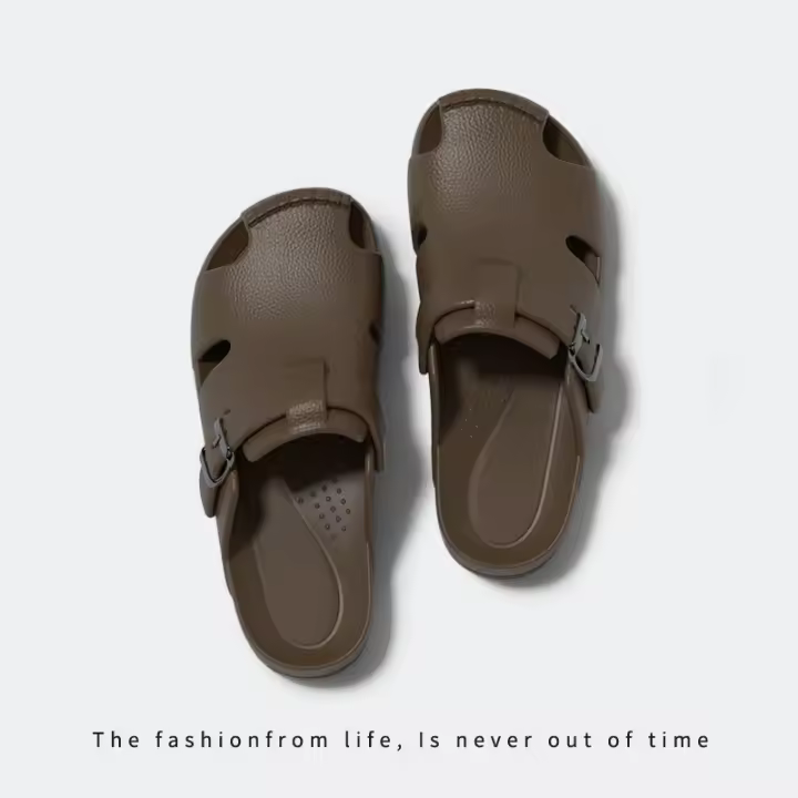 Baotou medias zapatillas hogar de verano para mujer sandalias de oficina ligeras, silenciosas y cómodas de fondo suave - 1