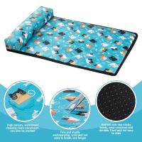 Estera plegable de seda de hielo para perros, alfombrilla refrescante impermeable para mantener el enfriamiento de gatos y mascotas, cama suave antideslizante para dormir para perros para todas las estaciones - details 4