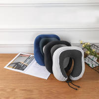 Almohada De Viaje Suave En Forma De U Para Cuello Con Memoria De Espuma Almohadilla De Soporte Para Cervical Uso En Avión Y Hogar - details 11