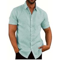 Camiseta informal de manga corta para hombre, blusa de talla grande, cárdigan, Azul, Gris, rojo, blanco, 3xl, 2xl, 44, 42 - details 5