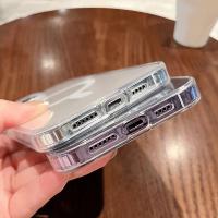 Para Magesafe funda de carga inalámbrica transparente magnética para iPhone 11 12 13 14 15 16 Pro Max Plus Mini X 7 8 cubierta de PC a prueba de golpes - details 9