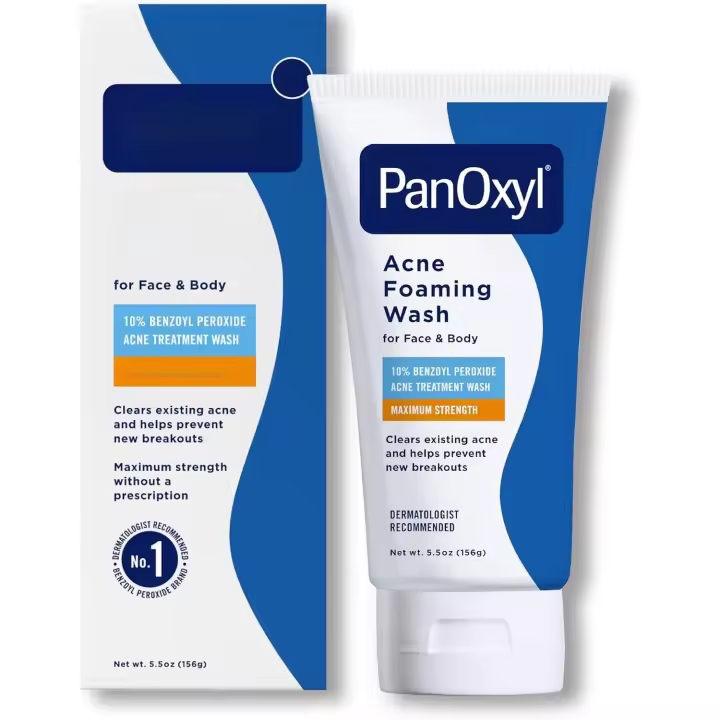 PanOxyl Acné se lava con peróxido de benzoilo al 10% de potencia máxima antimicrobiana, 5,5 oz - 1