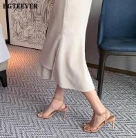 BGTEEVER Chic Elegant High Waist Ladies Solid Mermaid Skirts Spring Summer Fashion Ladies Slim Package Hip Mid-Length Skirts - details 14