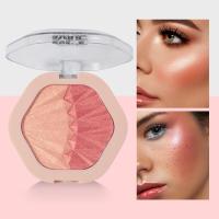 Paleta de rubores de 2 colores 2 en 1 sombra de ojos crema de contorno cara mejilla rubor crema maquillaje brillo resaltado maquillaje Multicolor rubor - details 0