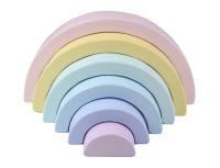 Juguete de madera Montessori para niños, bloques de construcción de arcoíris, juego de equilibrio de apilado creativo - details 7