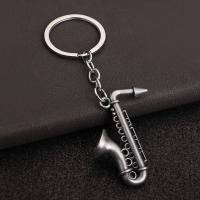 Mini juguetes de tendencia, Mini llavero de instrumentos, llavero de Metal de aleación de Zinc, saxofón, tres tipos, accesorios colgantes para coche - details 3