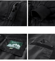 Spring Autumn New Man Multiple Pockets Tops Outdoors Man Loose Windbreaker Coats Solid Stand Collar Flight Suit Jackets Man - details 9