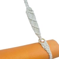 Correa de transporte para esterilla de Yoga, correa de hombro ajustable hecha a mano de macramé de ganchillo bohemio para Yoga, Pilates, ejercicio, Fitness - details 4