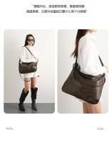 Bolso Cruzado de Gran Capacidad Diseño Plisado en Forma de Cordón Método de Espalda Múltiple - details 12