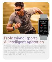 2025 Nuevo T69 Smartwatch Asistente de voz SOS Bluetooth Llamada Detección de frecuencia cardíaca Linterna Modo deportivo Compatible con Android IOS Smartwatch - details 14