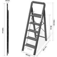 Escalera Plegable de Aluminio Diseño Estrecho para el Hogar, Cocina, Oficina - details 5