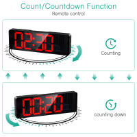 ORIA Reloj de Pared Digital, 13'' Reloj de Pared LED, Reloj de Mesa LED con Control Remoto, Pantalla de Fecha/Hora/Temperatura, Atenuador de Brillo, Temporizador, 2 Alarmas - details 4