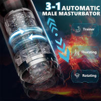 Masturbación masculina giratoria telescópica eléctrica taza de avión dispositivo de entrenamiento de pene punto abultado estimulante Sexual para adultos - details 3