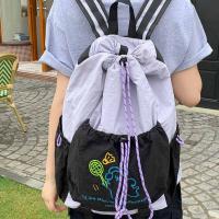 Mochila de almacenamiento para raqueta deportiva con dibujos de cachorros, bolso de hombro ligero de nailon para Fitness, bolsa de Fitness con cordón para tenis de gran capacidad - details 6