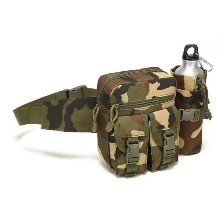 Bolsa táctica para hervidor de agua camuflaje al aire libre multifuncional pequeña bolsa de cintura herramienta satchel ciclismo viaje hombres y mujeres deportes pequeña bolsa de pecho - 1