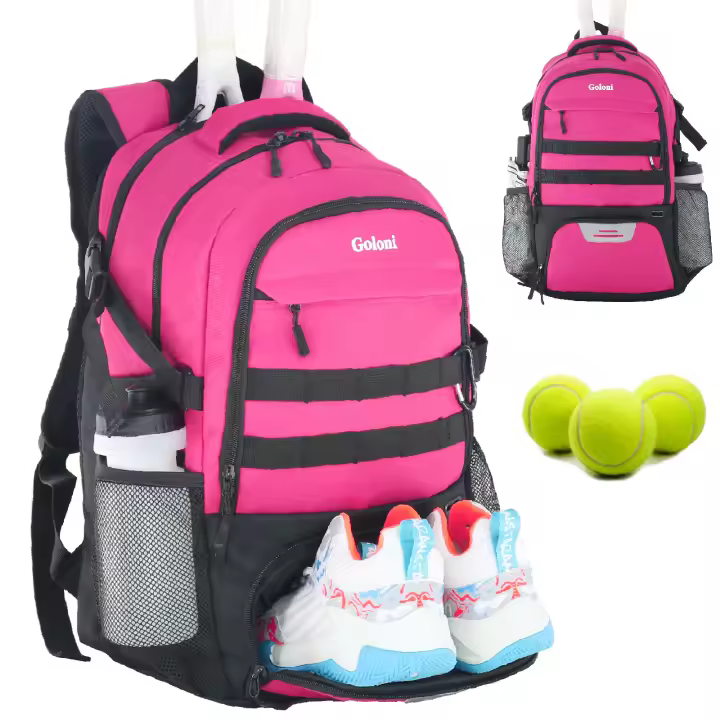 Bolsa de Tenis con Compartimento para Zapatos Ventilado Paquete de Mochila para Hombres y Mujeres - 1