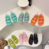 Nuevo 2025 Zapatillas Edición coreana diseño Color caramelo fondo plano verano zapatos de mujer Sandalias deportes y ocio Zapatillas - details 1