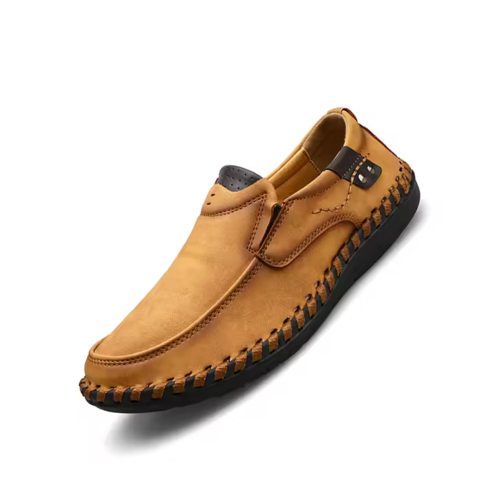 Mocasines informales antideslizantes para hombre, zapatos ligeros de cuero suave para conducir, caminar - 1