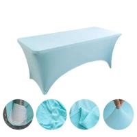 Manteles de Lycra de 6 pies, cubiertas de mesa de cumpleaños de hotel de boda de alta elasticidad para plegables de 4 pies, 5 pies, 6 pies y 8 pies - details 19
