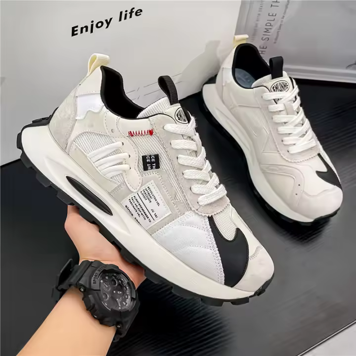 Nuevas zapatillas de plataforma ligeras, zapatos de tablero versátiles casuales bajos - 1