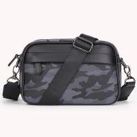 Bolso Cruzado de Hombro para Hombres Cuero PU Diseño a Cuadros Bolso Messenger de Negocios Casual - details 24