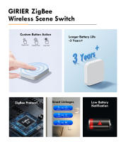 Interruptor de Escena ZigBee GIRIER Controlador de Escena Inalámbrico de Una Botón - details 0